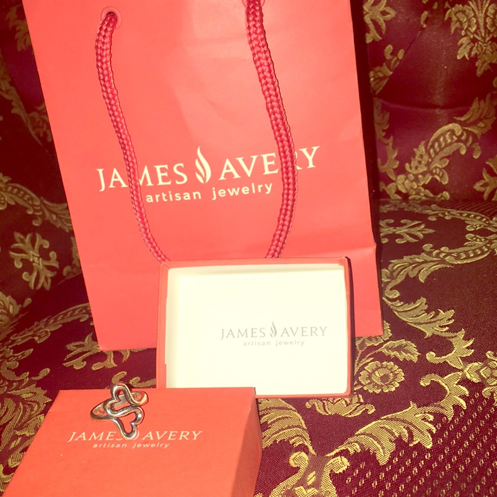 James Avery double heart ring size 7